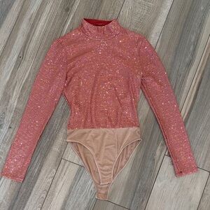 Sparkling rust/orange Long Sleeve Bodysuit